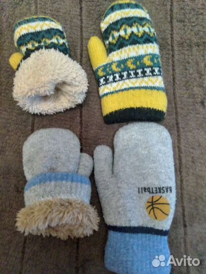 Перчатки варежки детские от 9мес.до 6 лет