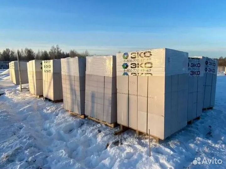 Газоблок эко D600 B3,5 600x250x150