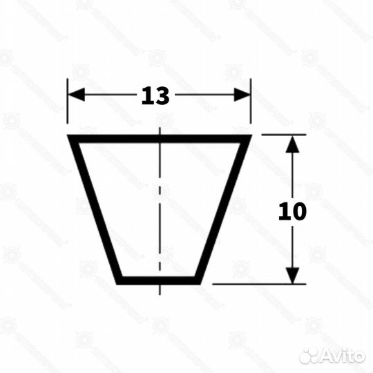 Ремень XPA 1027 (AVX13 1045) harvester (Pix)
