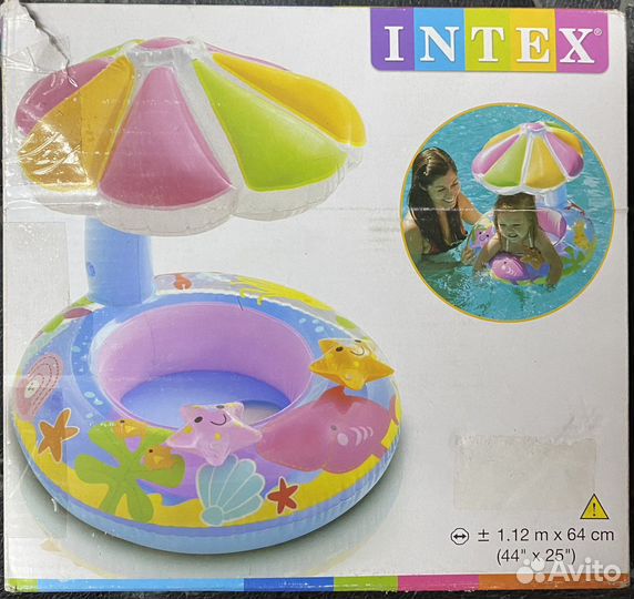 Надувной круг с навесом 