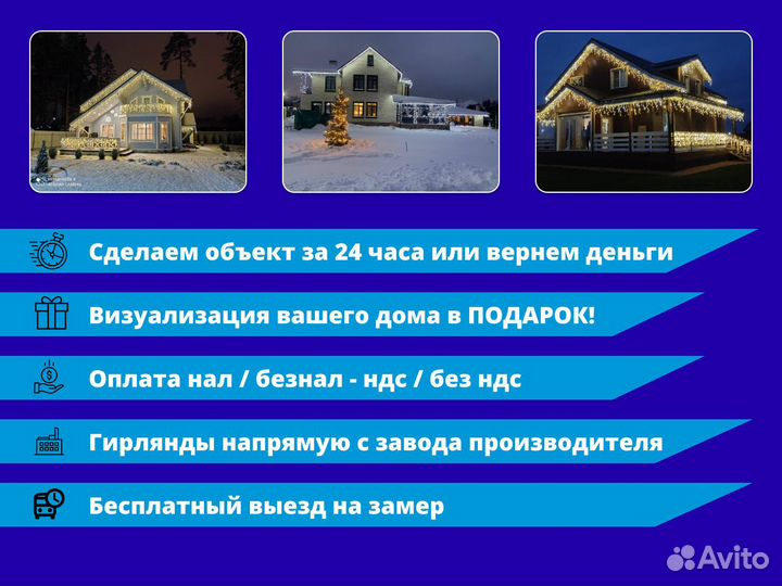 Украшение дома / Новогоднее освещение фасада