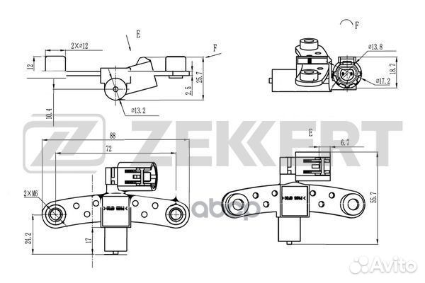 Датчик положения коленвала Renault/Zekkert SE40