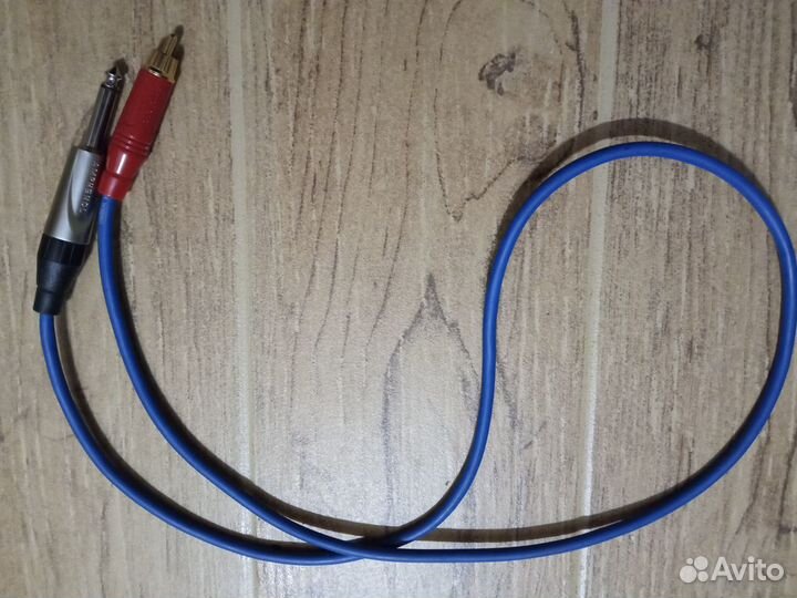 Патч-кабель Jack 6.3 mm mono - RCA male Amphenol