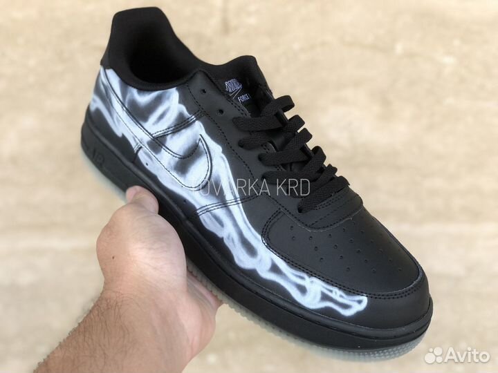 Кроссовки Nike Air Force 1 Black Skeleton