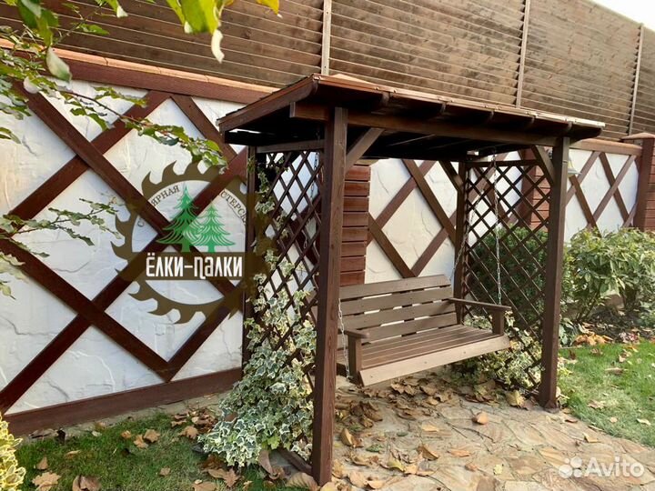 Пергола, Арки, Качели садовые деревянные