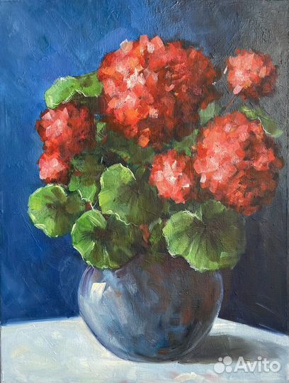 Картина маслом на холсте цветы