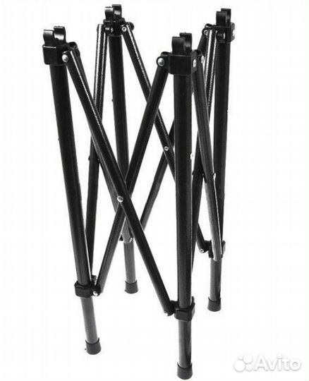 Стол складной реечный чёрный 50х50х50 см