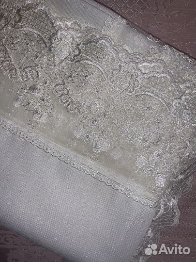 Скатерть тканая винтажная кружевная