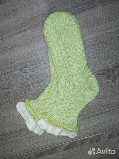 Носки шерстяные вязаные ручной работы