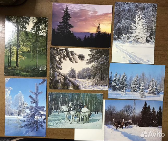 Открытки СССР двойные и мини