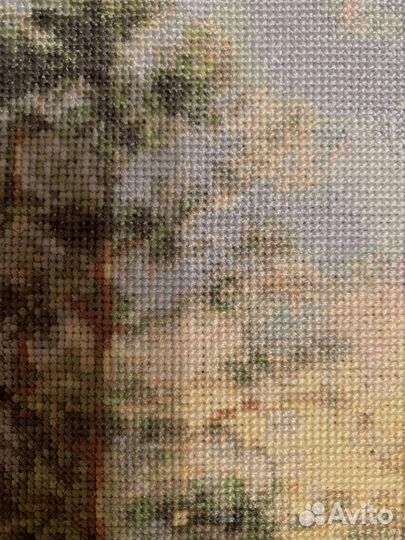 Картина вышивка «Весенний дождь»