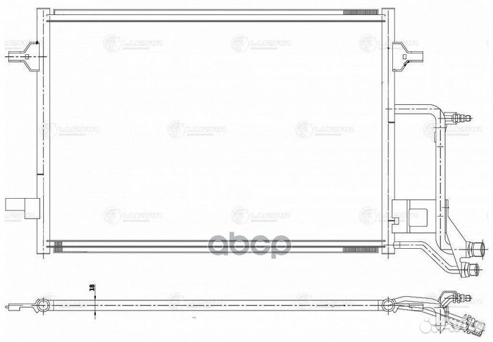 Радиатор кондиц. для а/м Audi A6 (C5) (97) 1.8