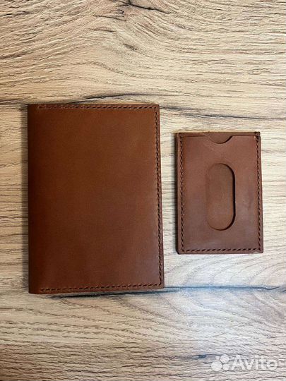 Кожаная обложка для паспорта, картхолдер