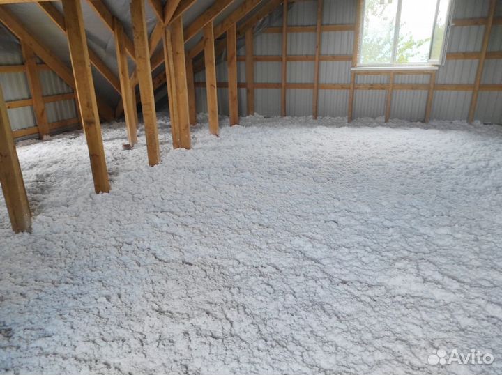 Утепление эковатой