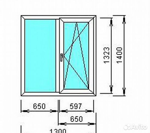 Окно двухстворчатое Rehau под ключ кирпичный дом