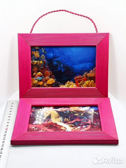 Фоторамка деревянная двойная 10*15