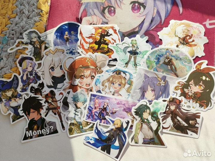 Наклейки стикеры genshin impact