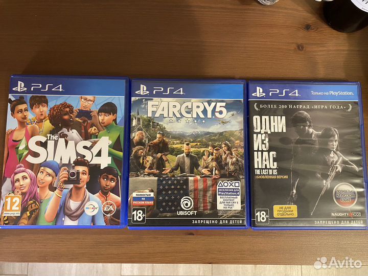Игры для приставок ps4:одни из нас, farcry5, sims4