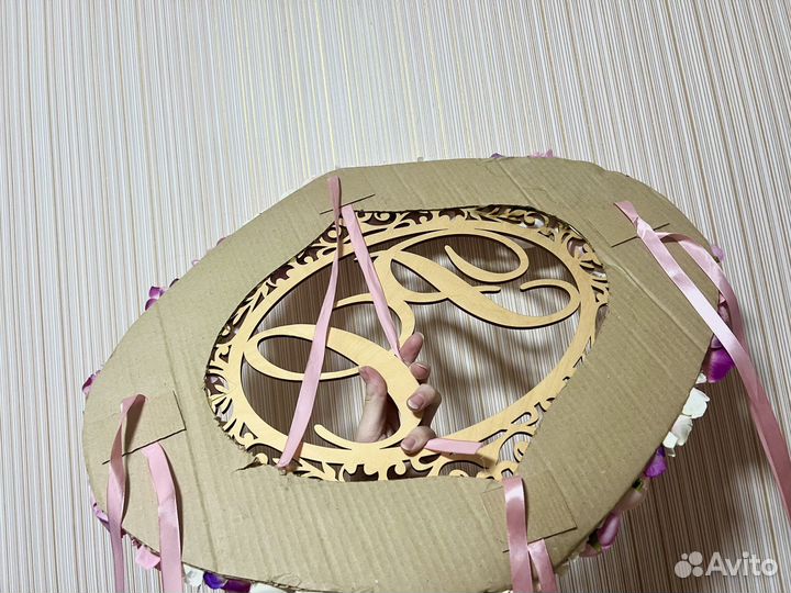 Украшение на свадьбу для автомобиля буквы С, Р