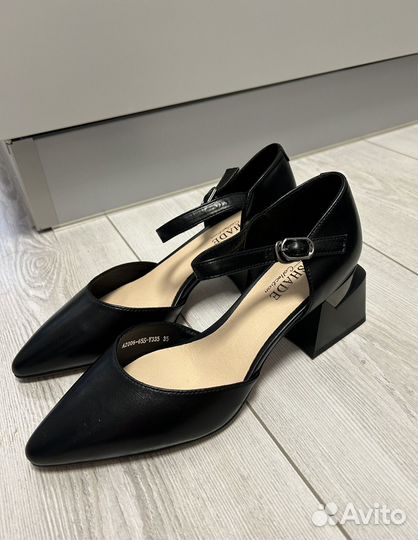 Туфли O'Shade черные лодочки на широком каблуке