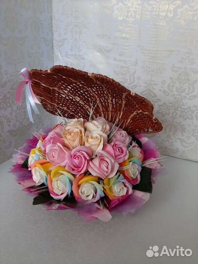 Розы из мыла