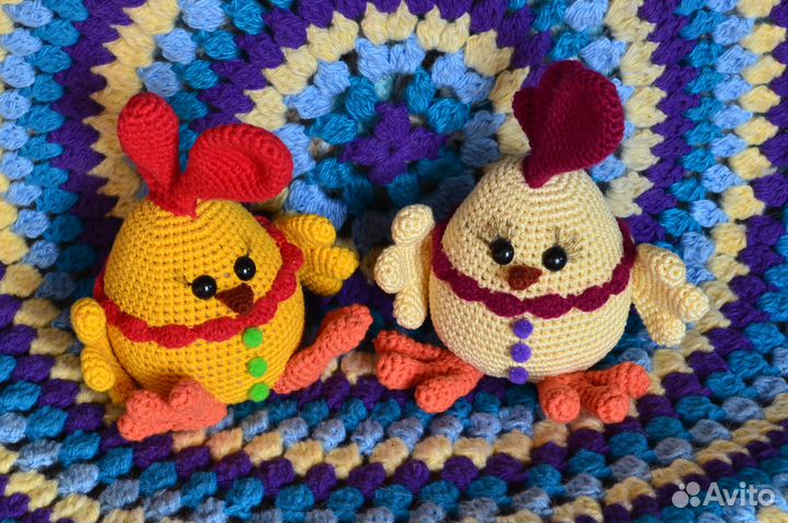 Пасхальная курочка вязаная игрушка ручная работа