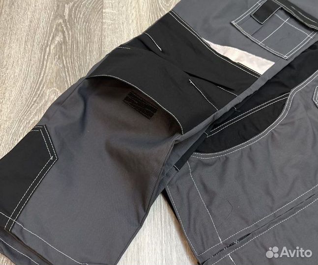 Мега серый рабочий костюм с брюками.Форма