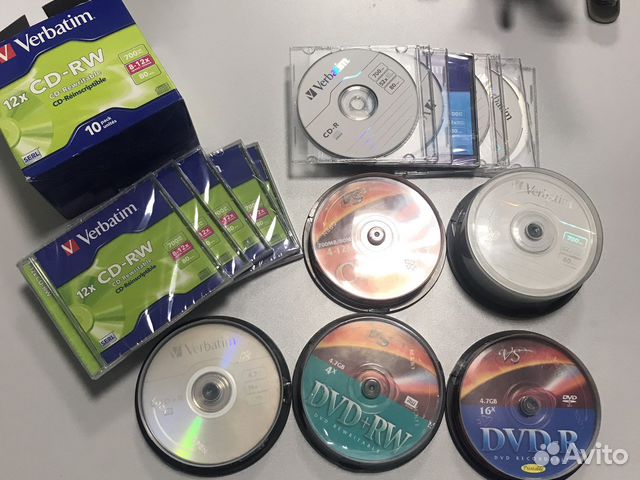 Диски CD-RW, CD-R, DVD-R, DVD+RW