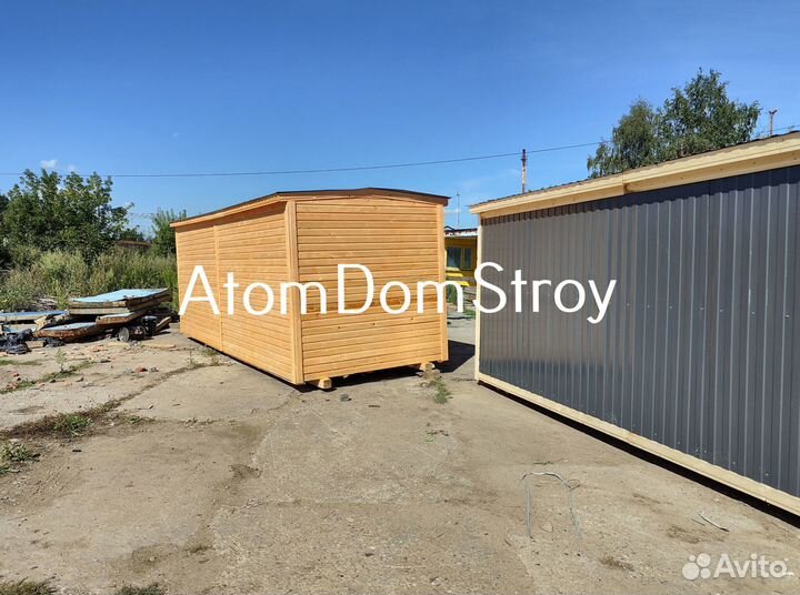 Вагончик бытовка строительная с установкой