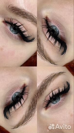 Наращивание ресниц, Анимэ, Американский,Нижние