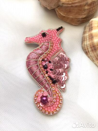 Брошь Морской конек