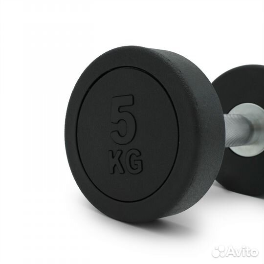 Гантель unix Fit PRO круглая обрезиненная 5 кг