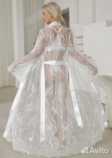 Кружевной пеньюар белый новый