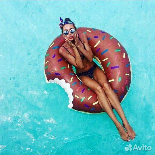 Надувной круг пончик, матрас пицца