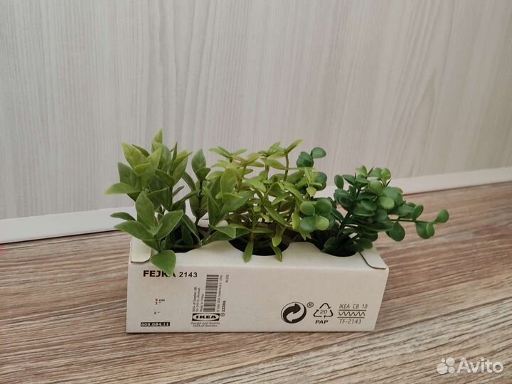 Суккулент искусственный фейка, 5 см, набор из 3 шт