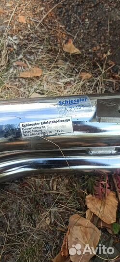 Хром труба на задний бампер Toyota land cruiser