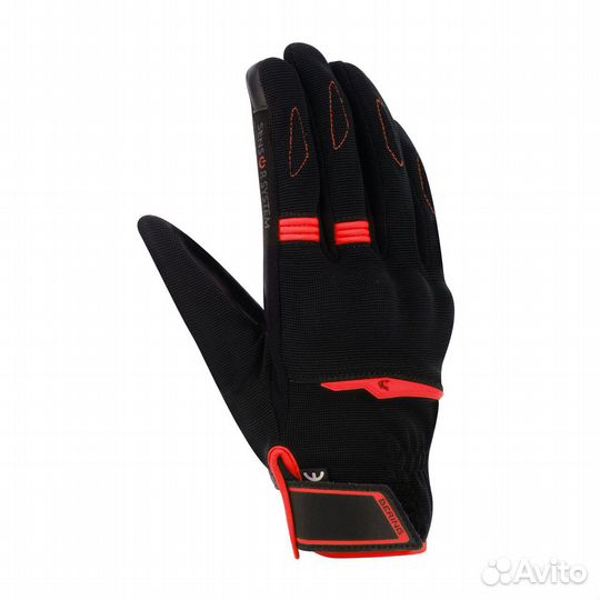 Motorradhandschuhe Bering Fletcher EVO Schwarz-Rot Черный