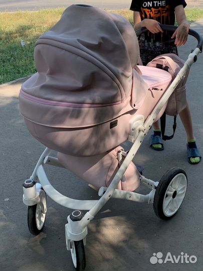 Коляска 2 в 1 indigo эко кожа