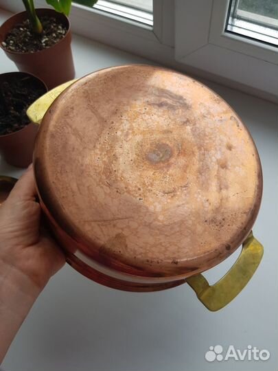 Медная кастрюля,Италия,винтаж