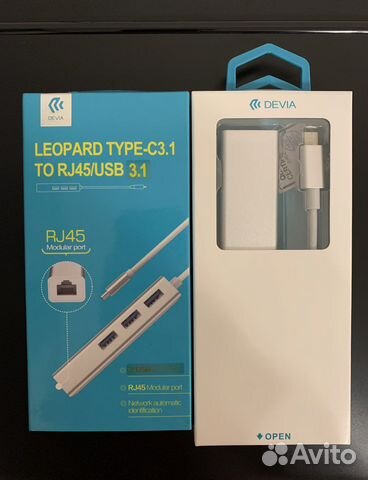 Переходник для MacBook type-C USB/RJ45 Ethernet