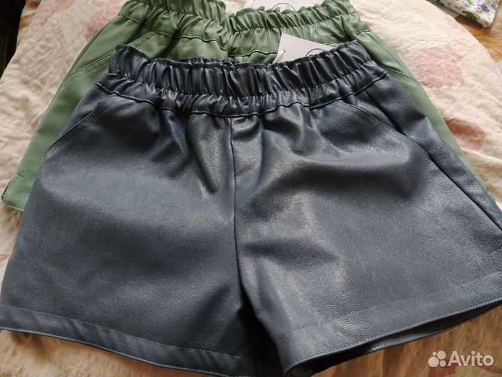 Шорты экокожа