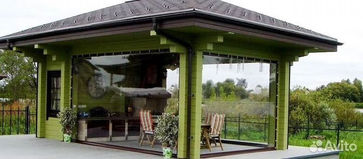 Мягкие окна для террас и беседок / не лопаются