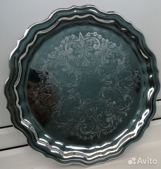 Поднос СССР Кольчугино / никелированный мельхиор