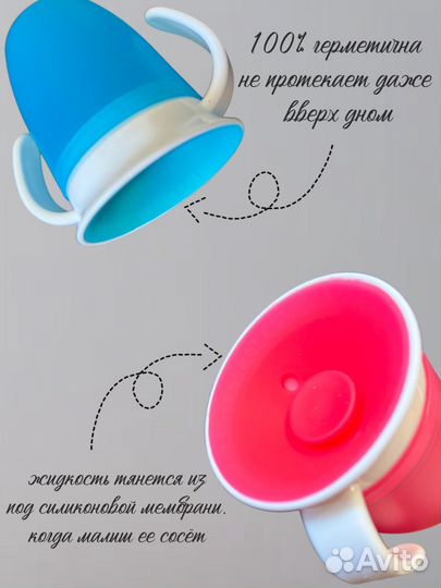 Детская чашка/стакан непроливайка