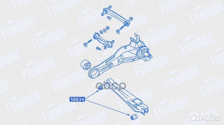 Сайлентблок поперечной тяги задней