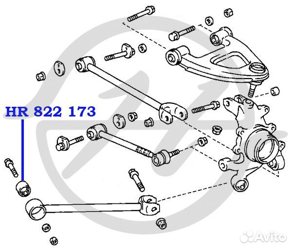 Сайлент-блок продольн.тяги задн.подвески, передний