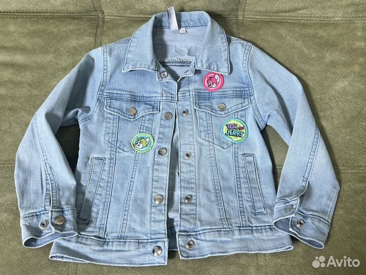 Джинсовая куртка на девочку 116 размер