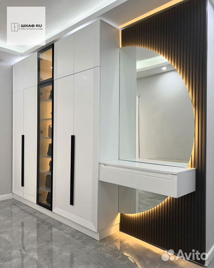 Шкаф распашной с фрезерованными фасадами