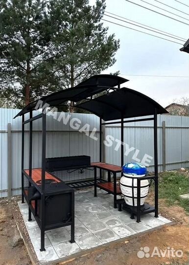 Мангал с крышей