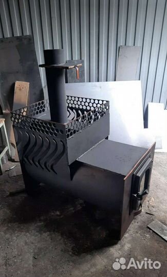 Печь для бани из 530 трубы